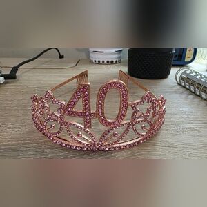 Pink Crystal 40th Birthday Tiara